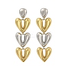 Brass Stud Earrings EJEW-N054-54G-1