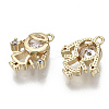 Brass Micro Pave Cubic Zirconia Charms LS-X-KK-N232-47-NF-2