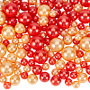 150Pcs 4 Styles ABS Plastic Imitation Pearl Beads OACR-SP0001-68-1