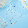 Brass Teardrop Pendant Necklaces for Women WG5F4D7-01-2