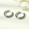 Brass Micro Pave Cubic Zirconia Hoop Earrings KK-CBA8324-24P-01-1