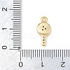 Brass Micro Pave Clear Cubic Zirconia Pendants KK-G545-08G-3