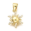 Sun Brass Micro Pave Cubic Zirconia Charms KK-S508-06G-1