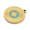 316 Surgical Stainless Steel Enamel Pendants STAS-M073-18A-03G-2