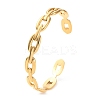 304 Stainless Steel Hollow Oval Cuff Bangles BJEW-F457-28G-3