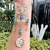 Synthetic Turquoise Butterfly Hanging Suncatcher Pendant Decoration DJEW-PW0008-19-18-1