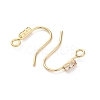 Brass Micro Pave Clear Cubic Zirconia Earring Hooks LS-KK-Z084-10G-2