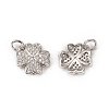 Brass Micro Pave Cubic Zirconia Charms LS-KK-E068-VB112-1