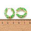 Rack Plating Flower Brass Enamel Hoop Earrings EJEW-H143-13G-4