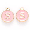 Golden Plated Alloy Enamel Charms ENAM-S118-07S-1