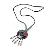 Retro Style Glass & Acrylic & CCB Beads Pendant Necklaces NJEW-Q349-02F-1
