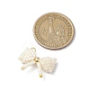 Glass Seed Beaded Bowknot Pendants PALLOY-MZ00564-01-2
