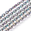 Ion Plating(IP) 304 Stainless Steel Cable Chain Necklaces NJEW-P251-01A-2