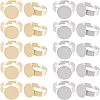 20Pcs 2 Colors Adjustable 304 Stainless Steel Finger Rings Components STAS-UN0031-51-1