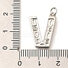 Brass Micro Pave Clear Cubic Zirconia Pendants KK-G521-01P-V-3