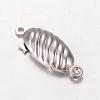 Tarnish Resistant Oval 304 Stainless Steel Box Clasps STAS-L183-05-1