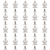 50Pcs Zinc Alloy Spikes Screwback Studs FIND-GF0008-53C-1