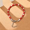 304 Stainless Steel Beaded Bracelets for Women BJEW-M056-08P-02-5
