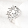 304 Stainless Steel Open Cuff Rings RJEW-K313-18P-2