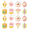 40Pcs 8 Styles Opaque Resin Pendants RESI-CJ0003-47-1