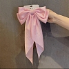 Solid Color Long Bowknot Satin Hair Barrettes PW-WGAD6A6-10-1