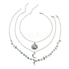 Natural Green Aventurine Chip Beads Necklaces for Women NJEW-JN04804-1