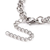 Non-Tarnish 304 Stainless Steel Rolo Chain Bracelet for Men Women BJEW-E031-06P-03-3