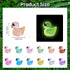 120Pcs 12 Colors Mini Luminous Resin Sunglasses Duck Display Decorations RESI-SZ0003-33-2