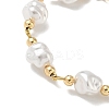 Plastic Imitation Pearl Beads & 304 Stainless Steel Link Bracelets for Women BJEW-JB12320-3