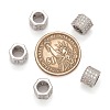Brass Cubic Zirconia European Beads ZIRC-F001-124P-3