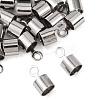 304 Stainless Steel Fold Over Crimp Cord Ends STAS-P434-05F-P-1