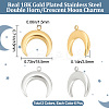 12Pcs 2 Colors Ion Plating(IP) 304 Stainless Steel Pendants STAS-BBC0002-05-2