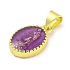 Rack Plating Brass Enamel Pendants KK-B091-15E-2