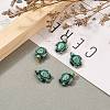 Dyed Synthetic Turquoise Pendants PALLOY-JF00557-4