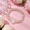 AB Color Round Acrylic Beaded Stretch Bracelets BJEW-JB10535-2