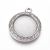 Tarnish Resistant 304 Stainless Steel Pendant Cabochon Settings LS-STAS-G214-07P-1