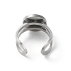 Tarnish Resistant 201 Stainless Steel Pad Ring Settings LS-STAS-K278-07B-P-3