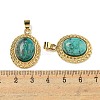 Natural Mixed Stone Oval Pendants G-B079-02G-4