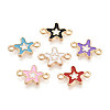 Alloy Enamel Connector Charms PALLOY-N181-12KCG-1