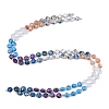 Dyed Natural White Jade & Red Netstone & Quartz Crystal & K2 Stone & Synthetic Turquoise Beads Strands G-Z135-B03-3