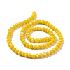 Electroplate Opaque Solid Color Glass Beads Strands EGLA-A034-P8mm-L02-2