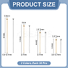 240Pcs 8 Styles 304 Stainless Steel Ball Head Pins STAS-WR0001-36-2