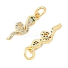 Brass Micro Pave Cubic Zirconia Pendants KK-U056-07G-2