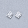 2-Hole Transparent Glass Seed Beads SEED-S031-L-001-2