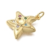 Brass Micro Pave Cubic Zirconia Pendants KK-D431-021B-02G-2