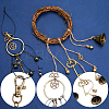 2Pcs 2 Style Rattan & Alloy Witch Bells for Door Knob AJEW-GF0008-21-6