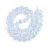 Electroplate Transparent Glass Beads Strands EGLA-S190-05H-2