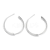 Rack Plating Brass Ring Stud Earrings for Women EJEW-K245-12P-1