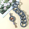 9Pcs Ring Food Grade Eco-Friendly Silicone Focal Beads JX895E-7