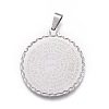 Non-Tarnish 304 Stainless Steel Pendants STAS-O120-04P-2
